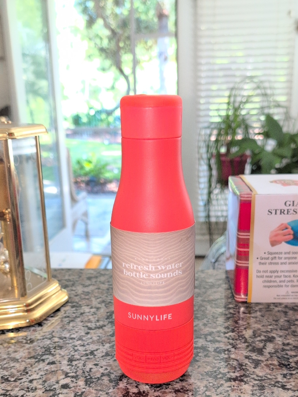 Sunnylife Coral Pink Refresh Water Bottle Speaker  NWT